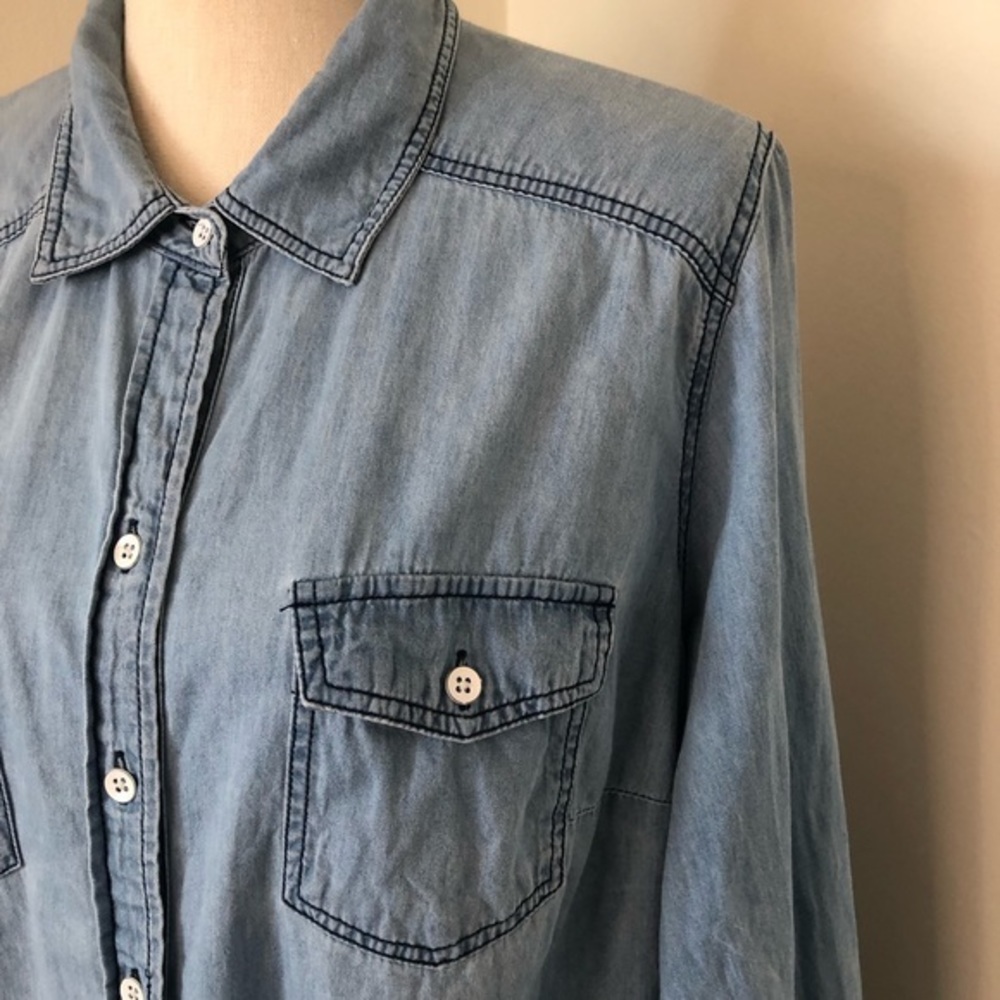 Torrid Chambray Button Down Shirt - image 6